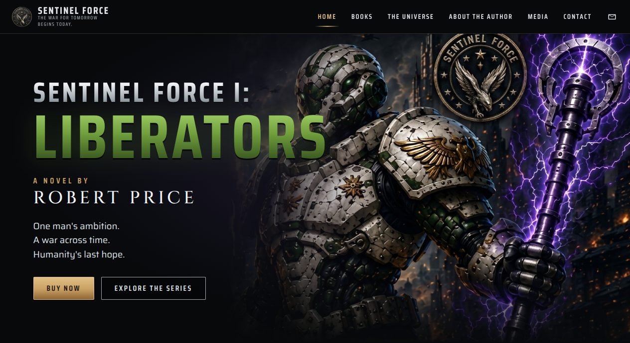 Sentinel Force — live book-series site by author Robert Price · visit sentinelforce.net
